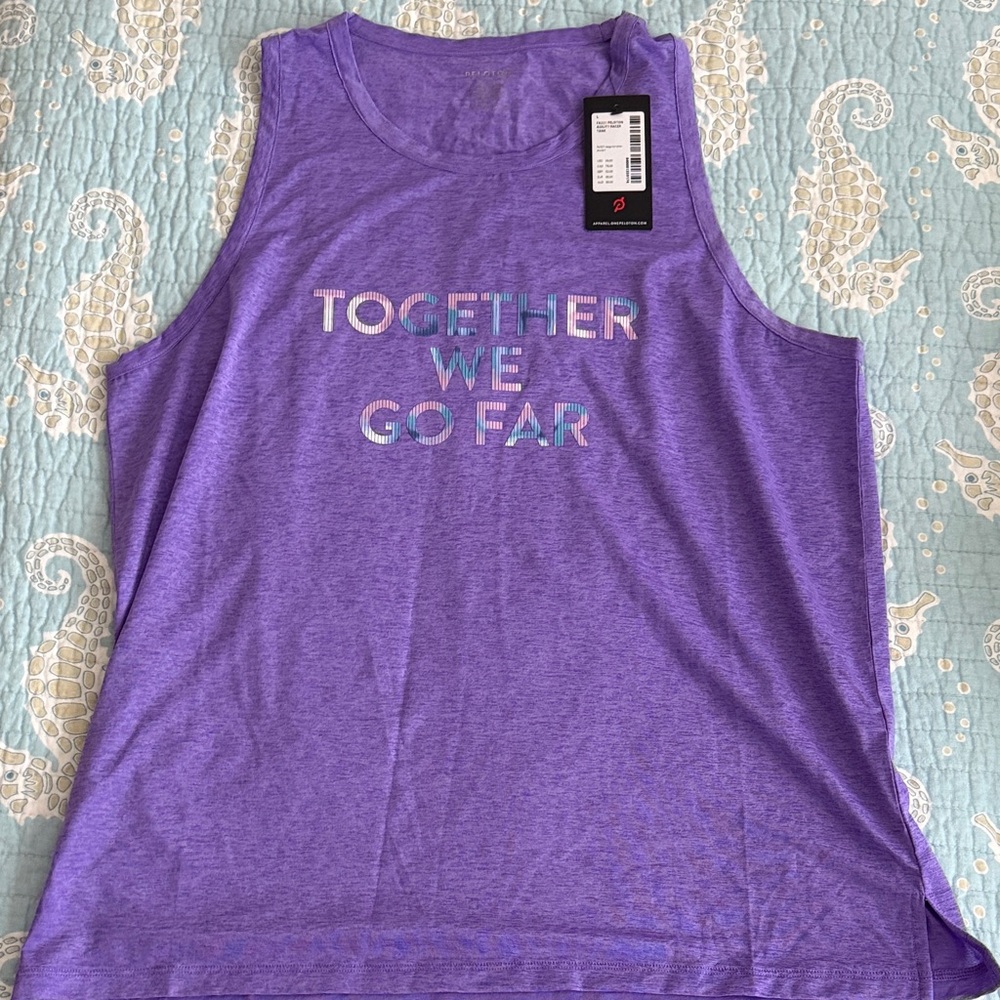 NWT Peloton “Together We Go Far” Tank Top size L